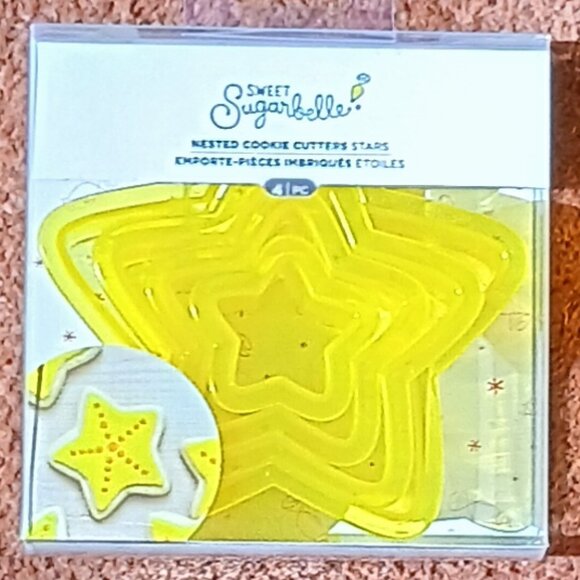 SUGARBELLE 4PC NESTED STAR COOKIE CUTTER SET - Picture 1 of 2